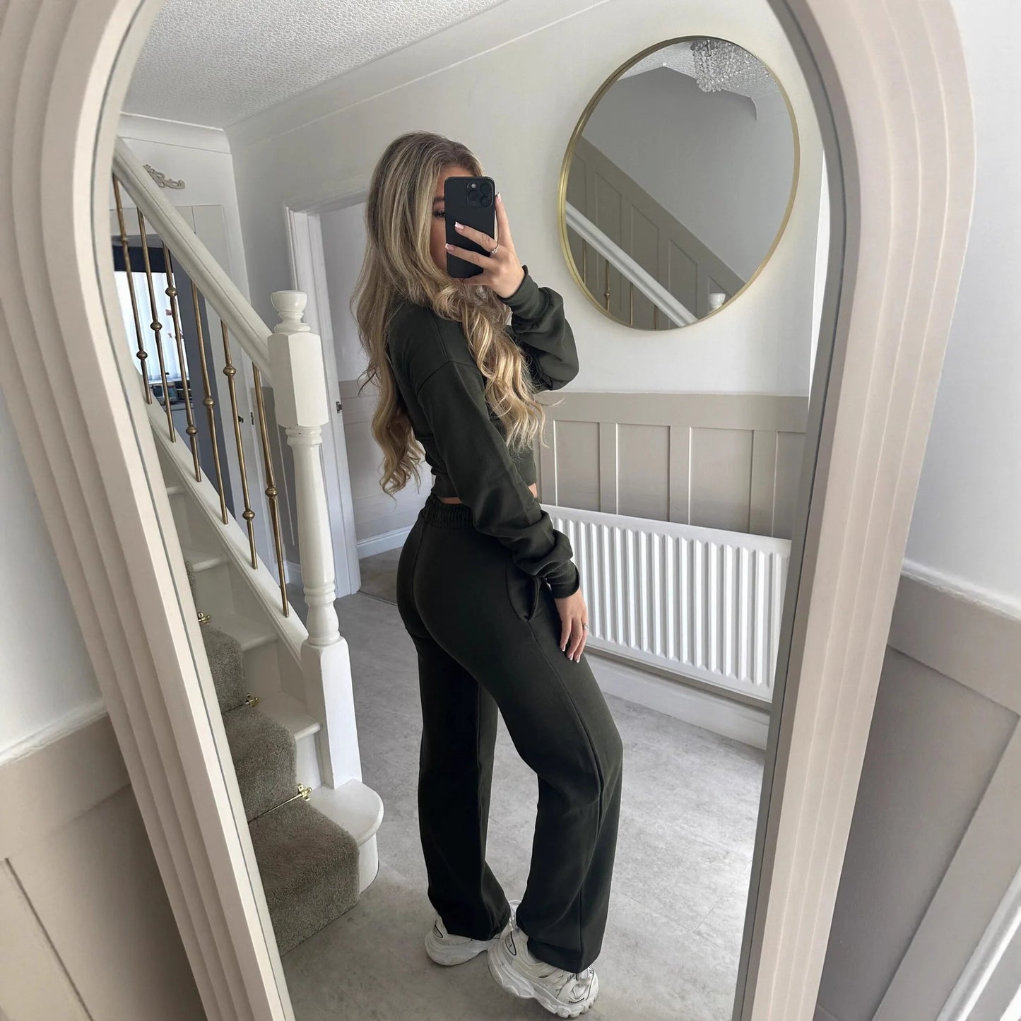 Zipper Top Wide Pants