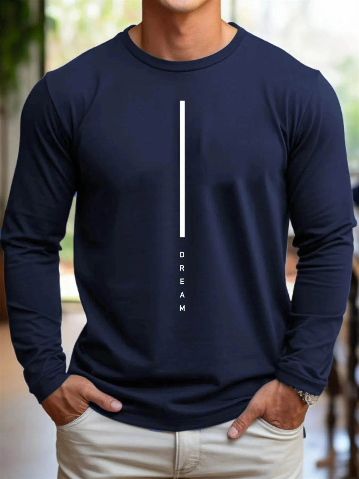 Dream Stripe Print Teddy Fleece Lined Sweatshirt