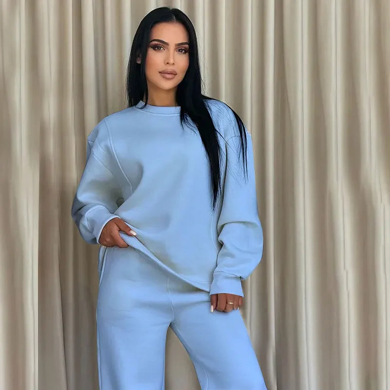 Loose Fit Women's Fashion Casual Bell Bottom Suit