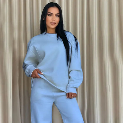 Loose Fit Women's Fashion Casual Bell Bottom Suit