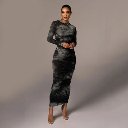 Elegant Casual Printed Maxi Dress for Women