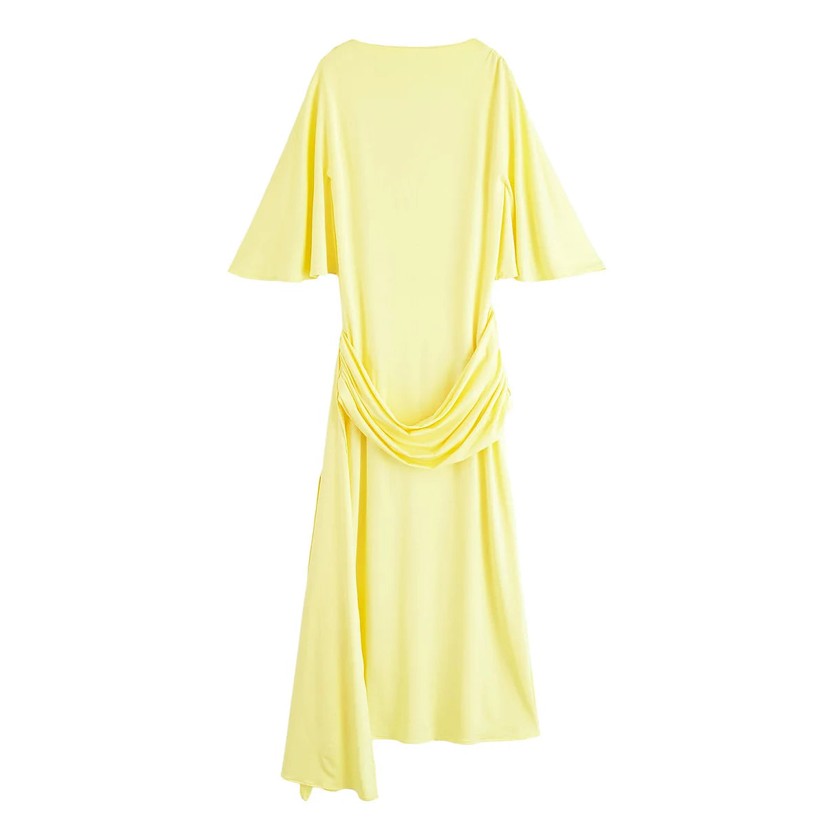 Sophisticated Yellow Backless Evening Dress