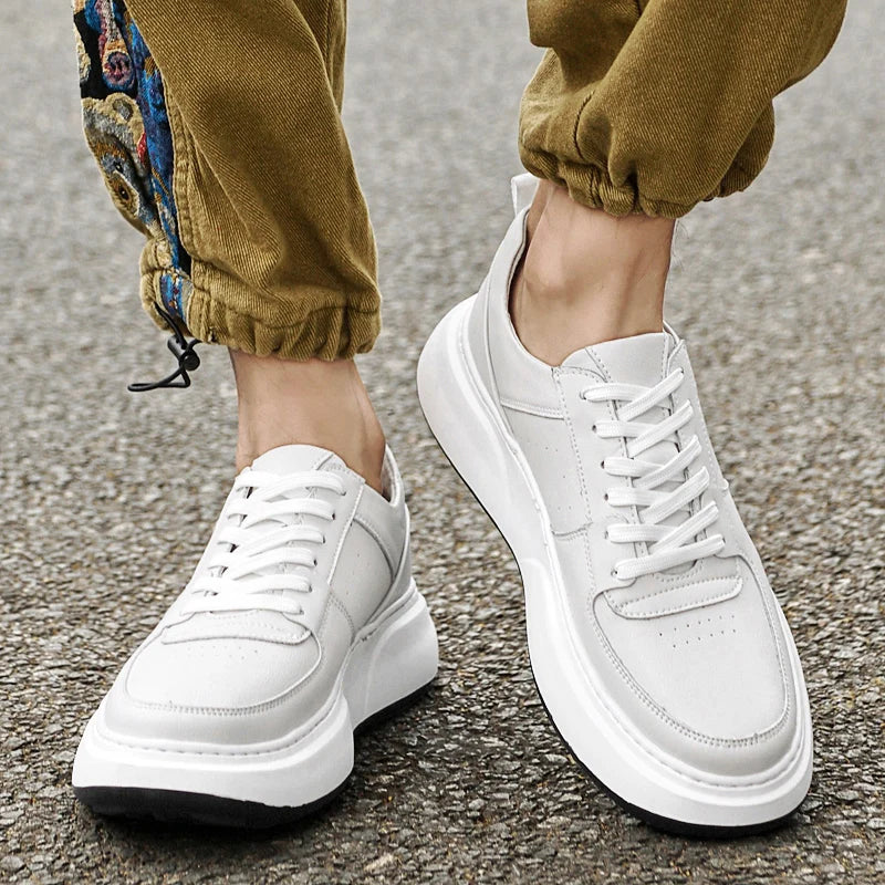 Man Sneakers Hidden Heels Elevator Shoes Breathable Heighten