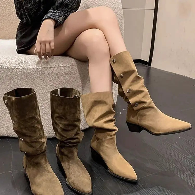 Classic Pointed-Toe Chelsea Boots