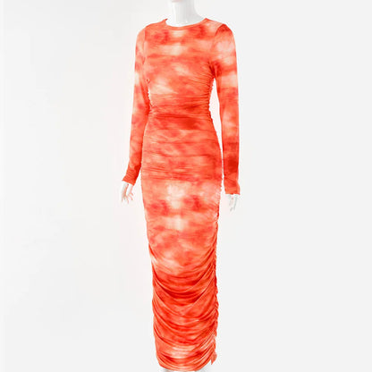 Elegant Casual Printed Maxi Dress for Women