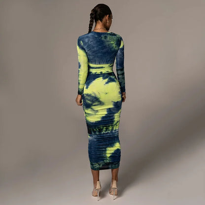 Elegant Casual Printed Maxi Dress for Women