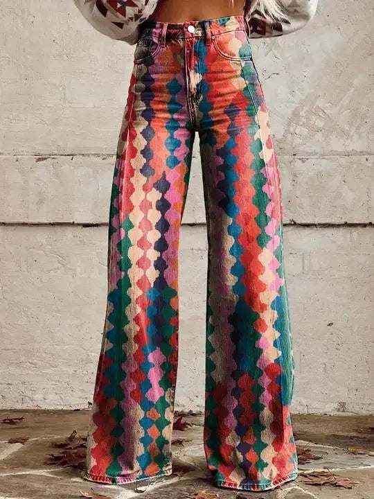 Casual Thin Fit Bell-Bottom Pants for Women
