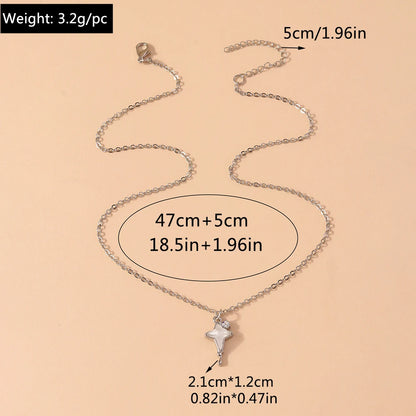 Aihua Exquisite Y2K Silver Color Crystal Sun Moon Star Necklaces for Women Korean Temperament Clavicle Chain Jewelry Gifts
