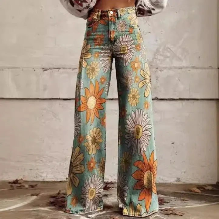Casual Thin Fit Bell-Bottom Pants for Women