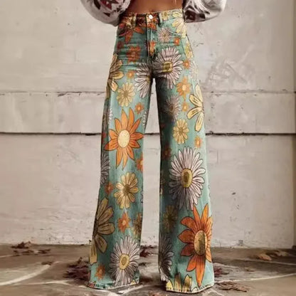 Casual Thin Fit Bell-Bottom Pants for Women