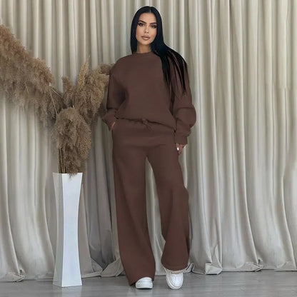 Loose Fit Women's Fashion Casual Bell Bottom Suit