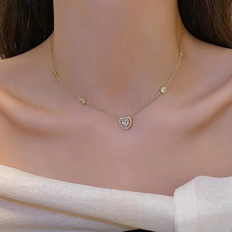 Stainless Steel Necklaces Black Exquisite Minimalist Square Pendant Choker Chains Fashion Necklace For Women Jewelry Party Gifts