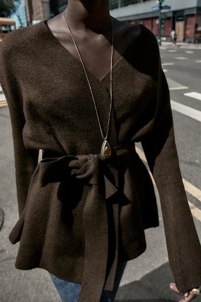 The Elara Belted Cardigan