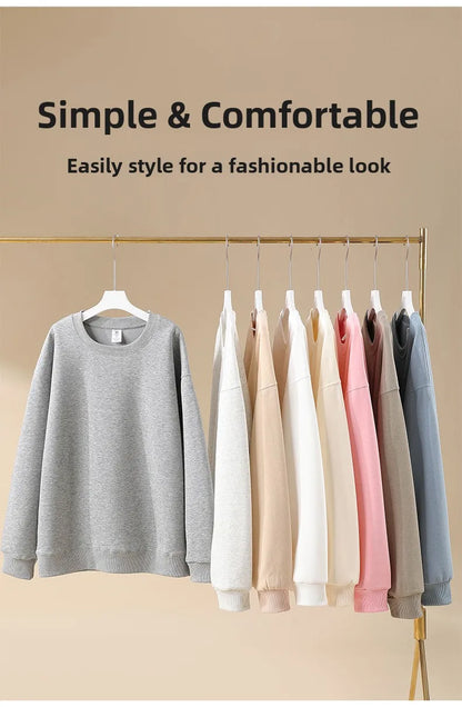 Smiley Face Print Teddy Fleece Lined Sweatshirt