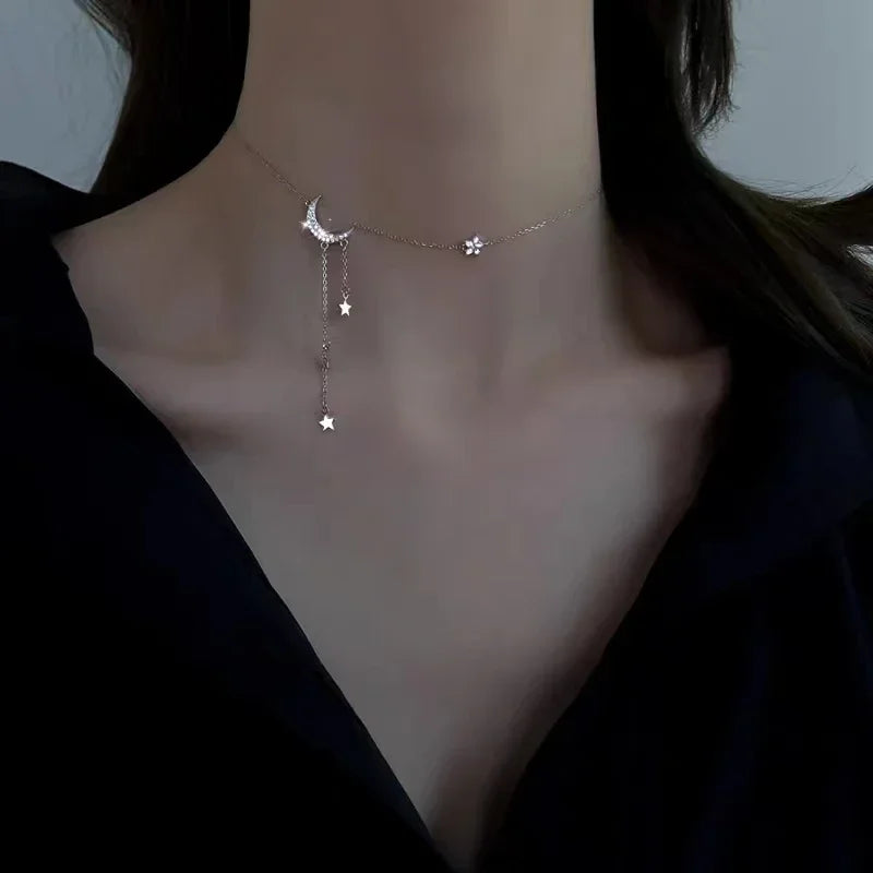 Stainless Steel Necklaces Black Exquisite Minimalist Square Pendant Choker Chains Fashion Necklace For Women Jewelry Party Gifts