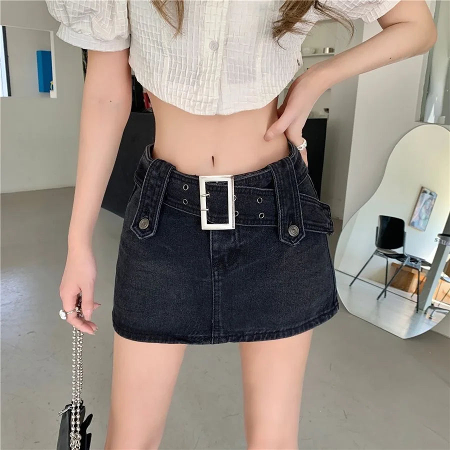 Kiara | Low Waist Denim Skirts