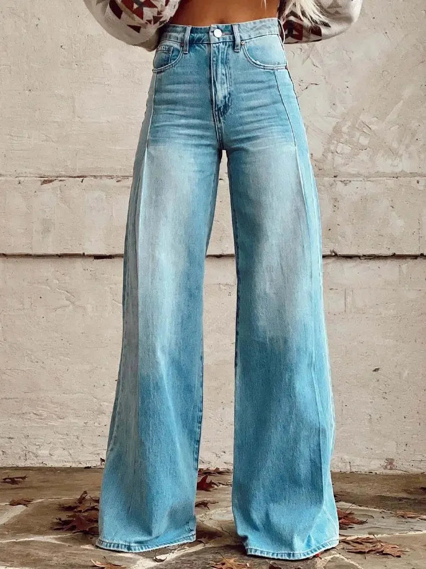 Casual Thin Fit Bell-Bottom Pants for Women