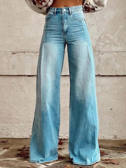 Casual Thin Fit Bell-Bottom Pants for Women