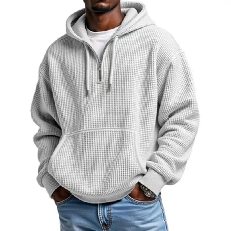 Effortless Street Waffle Hoodie for Men