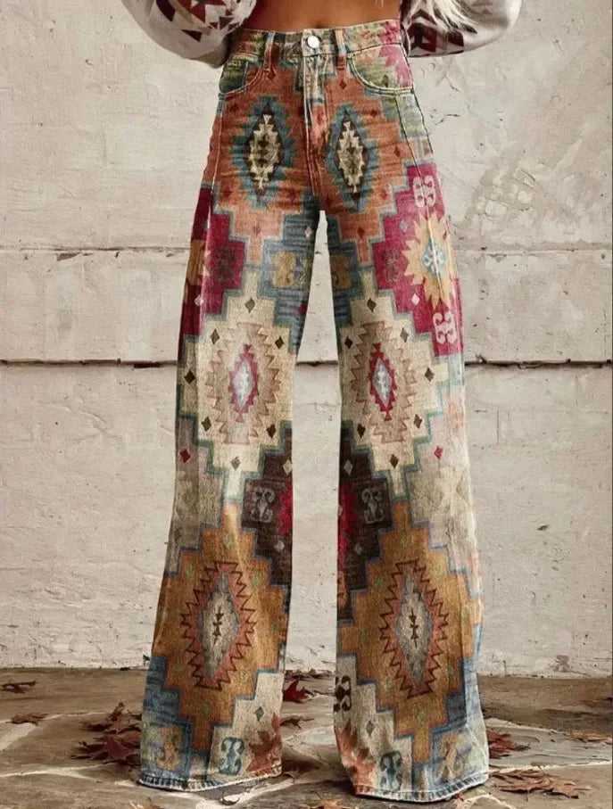 Casual Thin Fit Bell-Bottom Pants for Women
