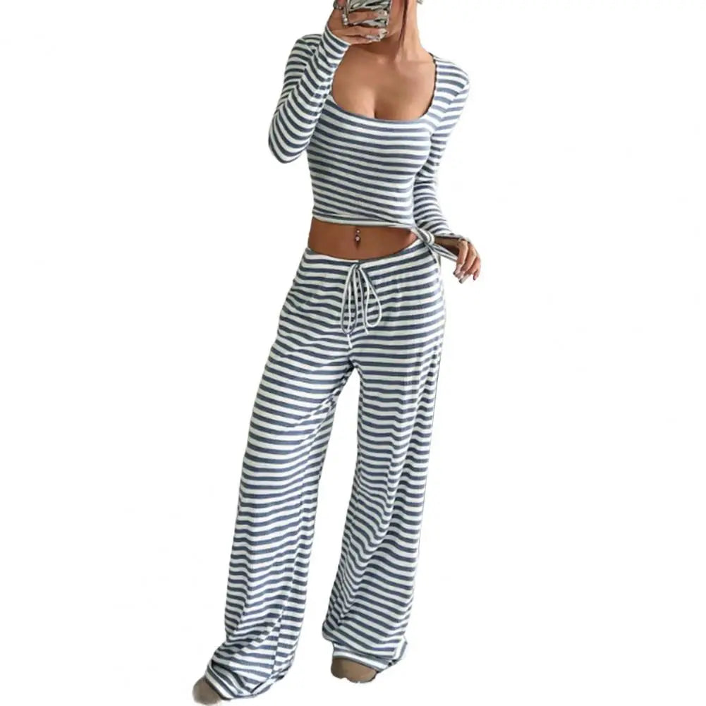 Women’s Striped 2-Piece Lounge Set
