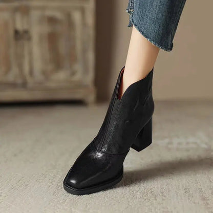 Women’s Pointed-Toe Ankle Boots with Side Zip