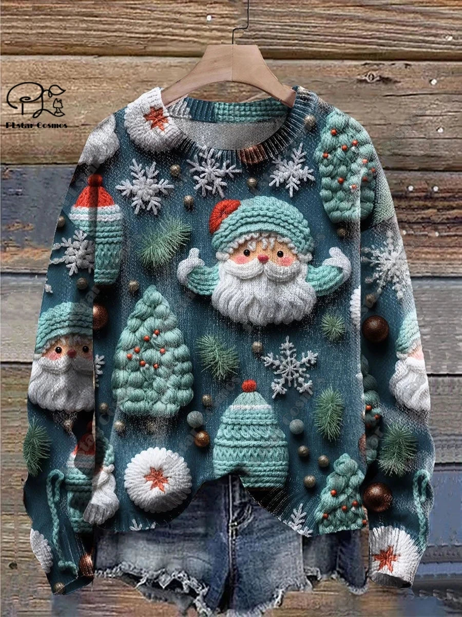 Santa & Snowflake Christmas Sweater