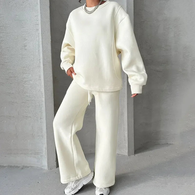 Loose Fit Women's Fashion Casual Bell Bottom Suit