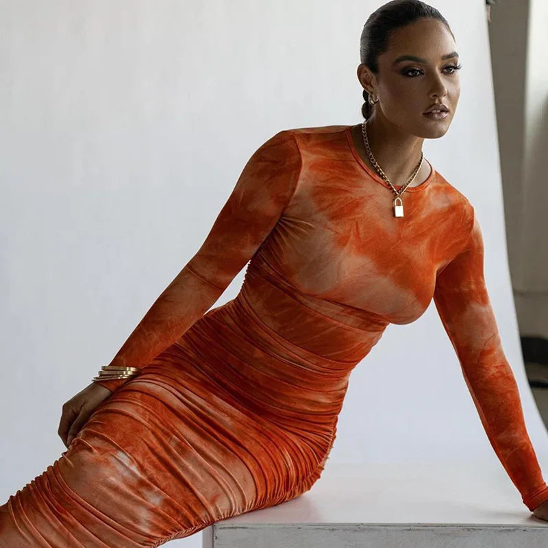 Elegant Casual Printed Maxi Dress for Women