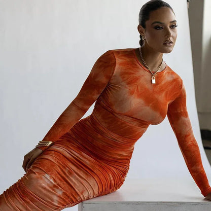 Elegant Casual Printed Maxi Dress for Women