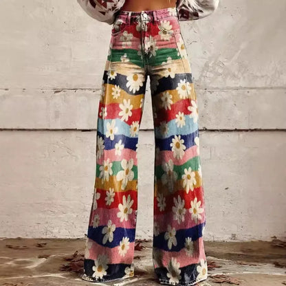 Casual Thin Fit Bell-Bottom Pants for Women