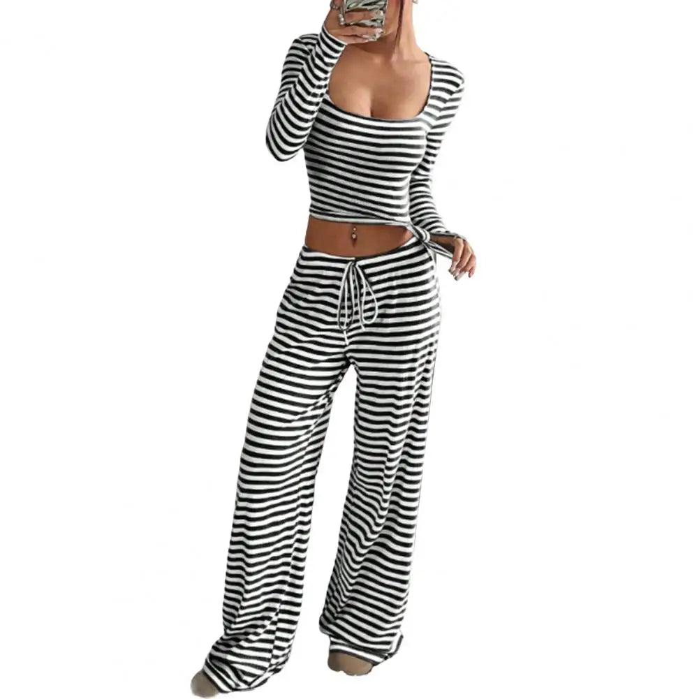 Women’s Striped 2-Piece Lounge Set