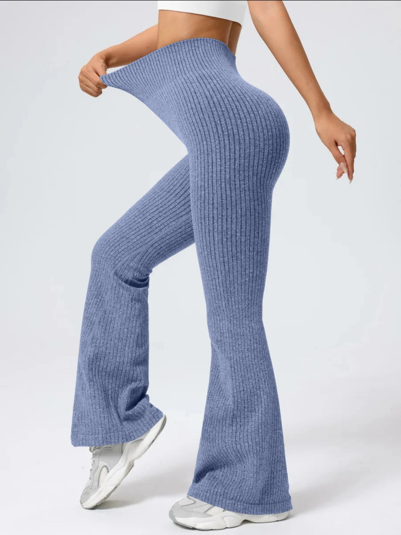 High-Waisted Bell-Bottom Yoga Pants – Autumn/Winter