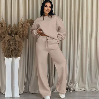 Loose Fit Women's Fashion Casual Bell Bottom Suit
