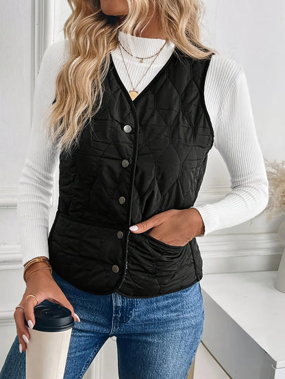 Women’s Winter Warm Lined Vest – Lightweight Cozy Jacket