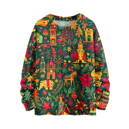 Christmas Red Reindeer Crewneck Sweatshirt