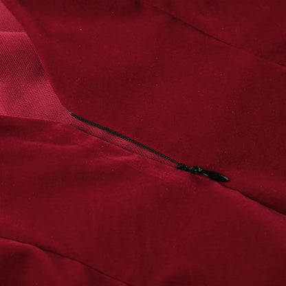 Red Sleeveless Backless Bow Dress