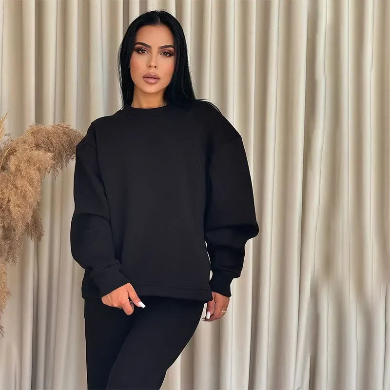 Loose Fit Women's Fashion Casual Bell Bottom Suit