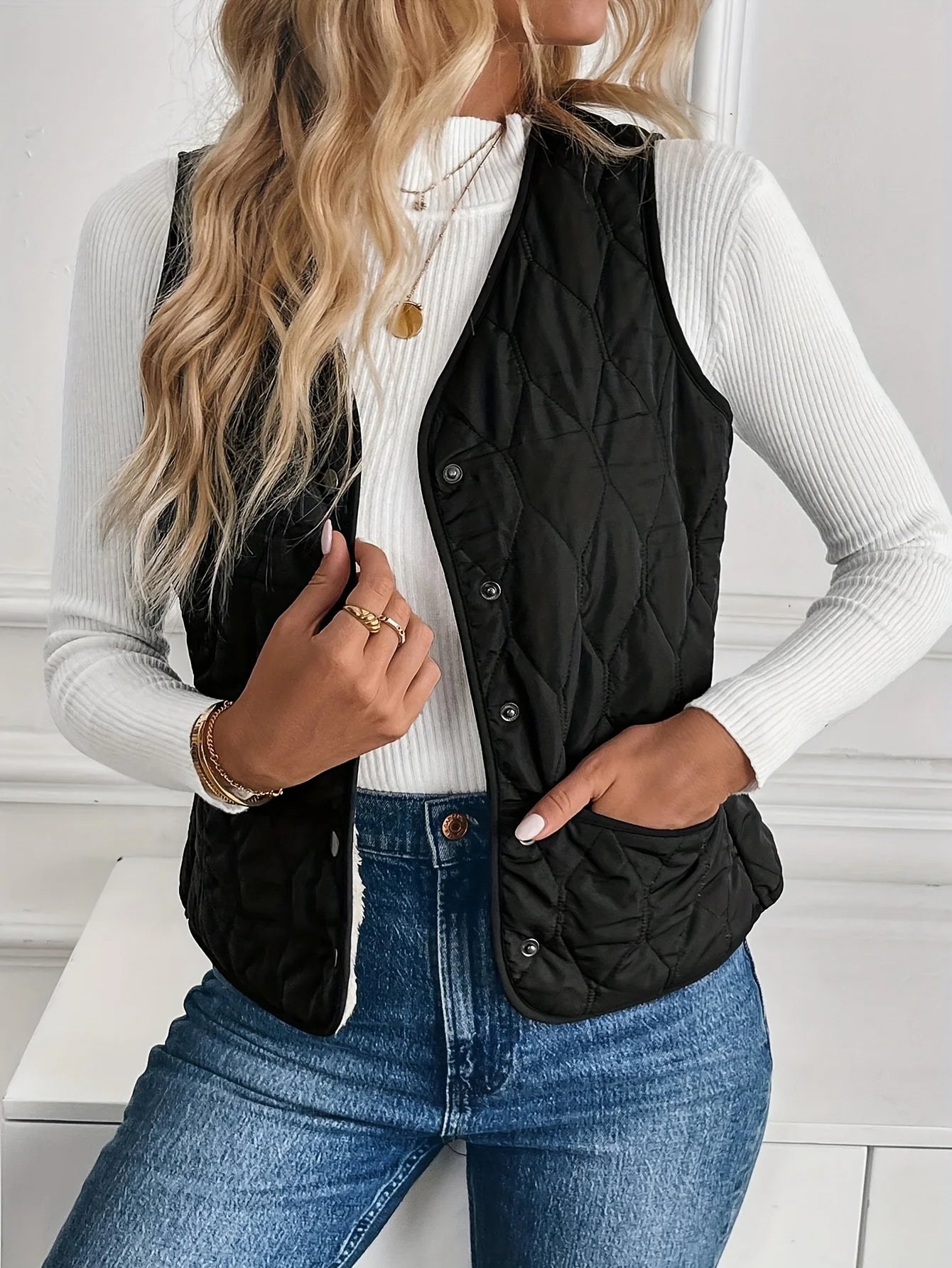 Women’s Winter Warm Lined Vest – Lightweight Cozy Jacket