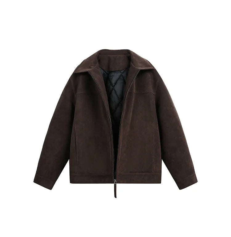 American Style Faux Suede Jacket Matte Finish