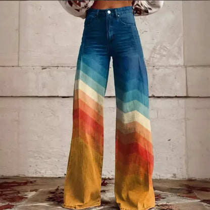 Casual Thin Fit Bell-Bottom Pants for Women