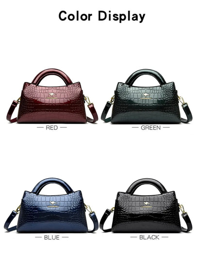 KAIDIFEINIROO Kangaroo Brand Alligator Pu Leather Shoulder Crossbody Bag Clutch Hand Bags for Mother Small Women Handbags New