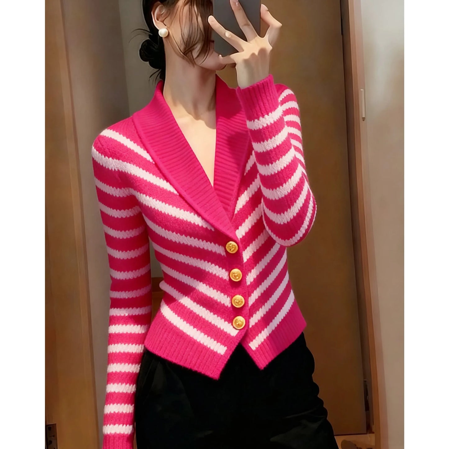 Refined Stripe Knit – premium and polished