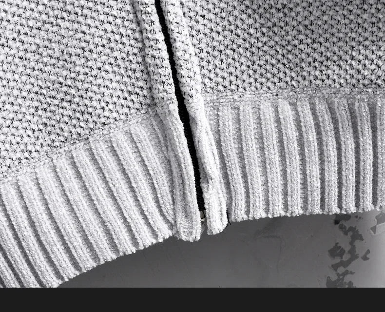 Men's Knitted Cardigan Hooded Jacket