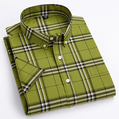 Relaxed Fit Summer Plaid Shirt for Men