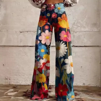 Casual Thin Fit Bell-Bottom Pants for Women