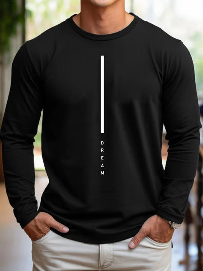 Dream Stripe Print Teddy Fleece Lined Sweatshirt