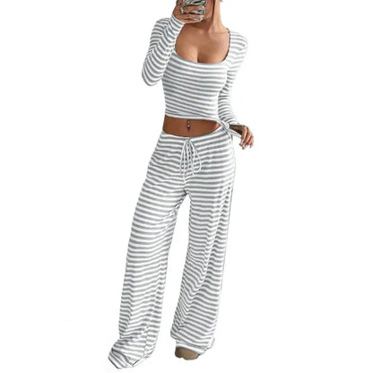 Women’s Striped 2-Piece Lounge Set