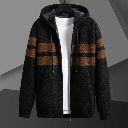 Men's Knitted Cardigan Hooded Jacket