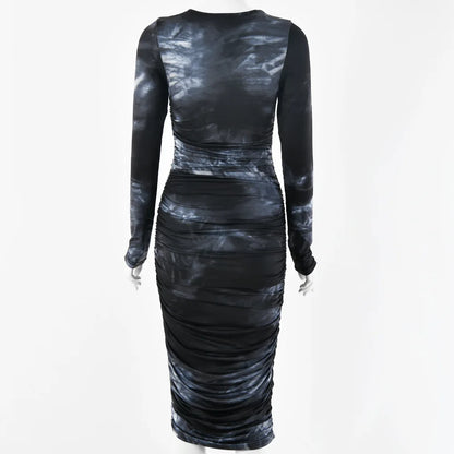 Elegant Casual Printed Maxi Dress for Women